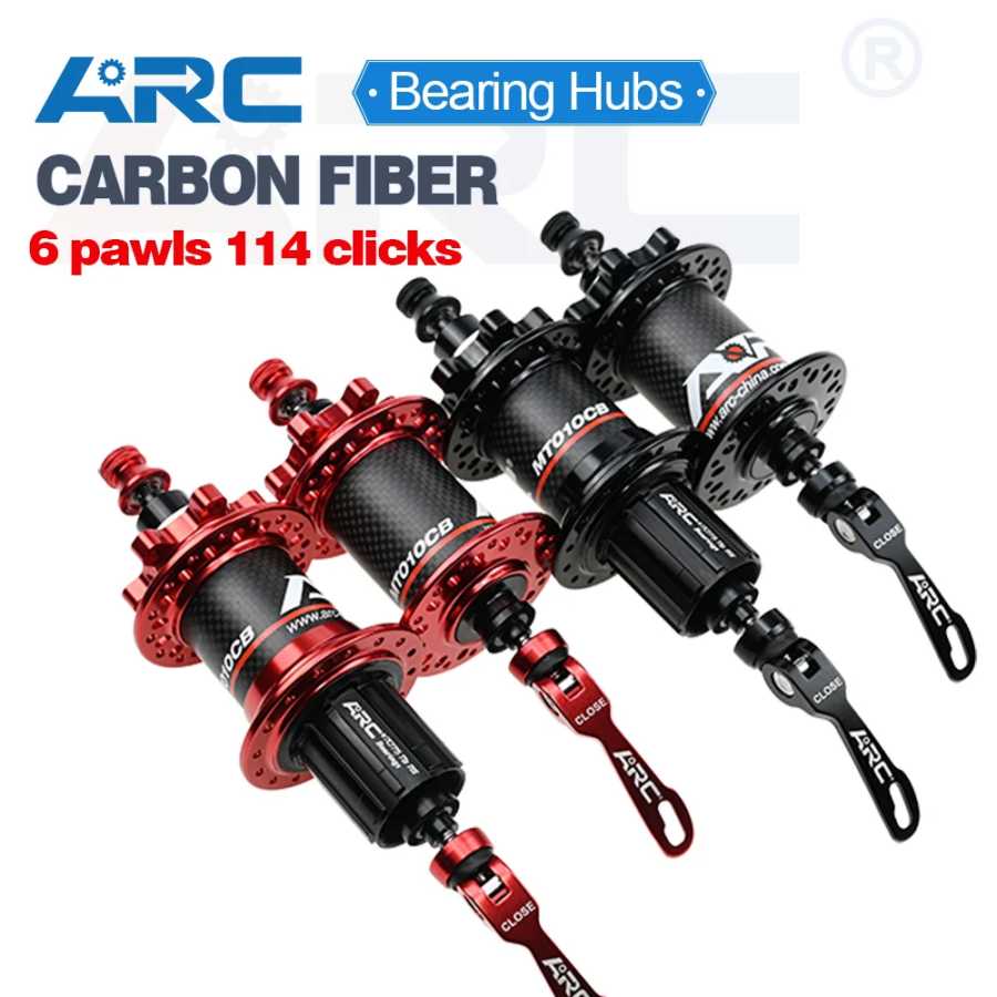ARC MTB Hub Велосипедная ступица из углеродного волокна Ступицы для горного велосипеда 4 герметичных подшипника 6 собак 3 зуба 114 кликов для HG 8 9 10 11Speed Велоспорт