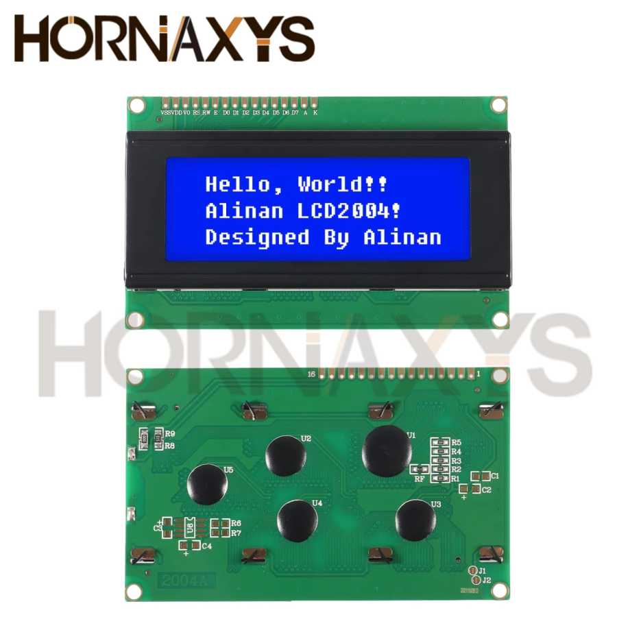 Фотография №4 товара LCD2004+I2C LCD2004 20x4 2004A ЖК-дисплей с сине-зеленым экраном, модуль адаптера