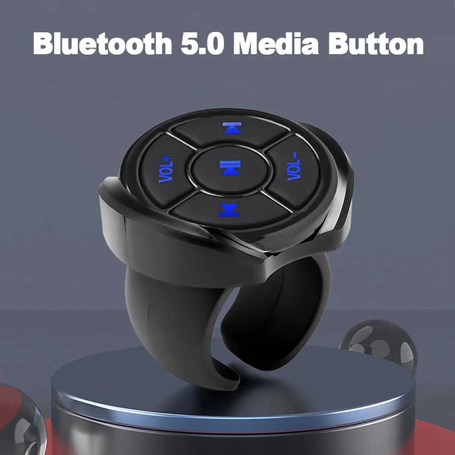 Беспроводной Bluetooth 5,0 пульт дистанционного управления, медиа-кнопка, автомобильный мотоцикл, велосипед, руль, воспроизведение музыки для IOS, Android, телефона, планшета Аксессуары и запчасти