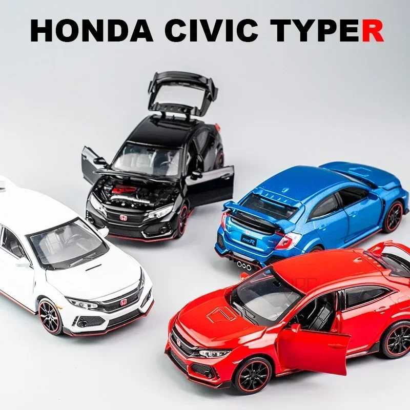 Фотография №2 товара 1:32 HONDA CIVIC TYPE-R литая под давлением модель автомобиля игрушечные