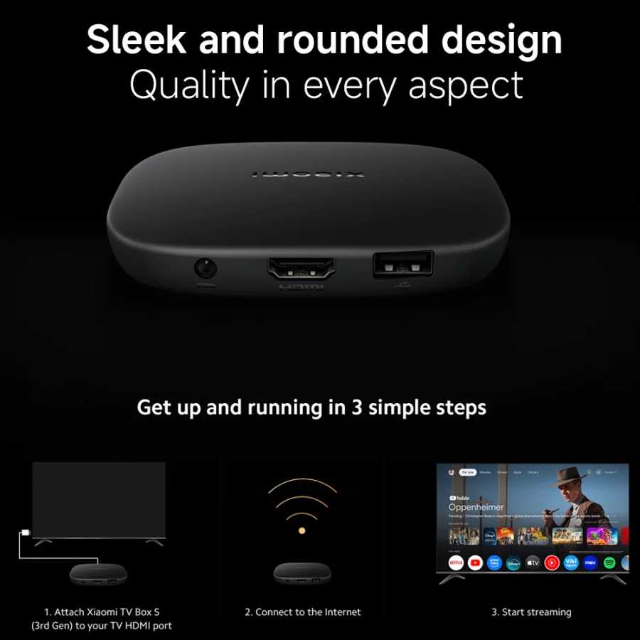 Фотография №1 товара Глобальная версия Xiaomi TV Box S 3-го поколения 4K Ultra