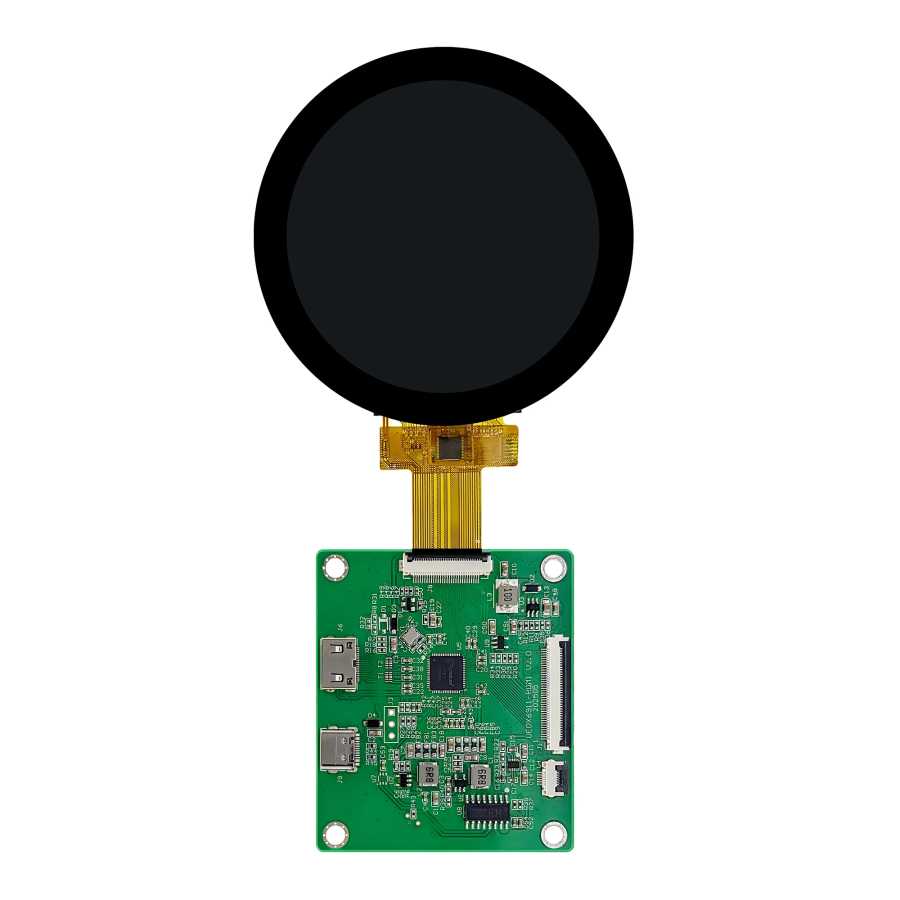 2,8-дюймовый сенсорный круглый цветной ЖК-дисплей IPS 480*480 с поворотной ручкой для макетной платы интерфейса Raspberry Pi HD-MI Оптоэлектронные дисплеи