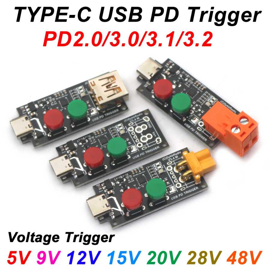 PD3.1 140 Вт 5A TYPE-C USB PD/QC Триггер напряжения Быстрая зарядка PD2.0/3.0 Приманка 5 В 9 В 12 В 15 В 20 В 28 В 48 В PD к зарядке устройства постоянного тока Инструменты для измерения и анализа