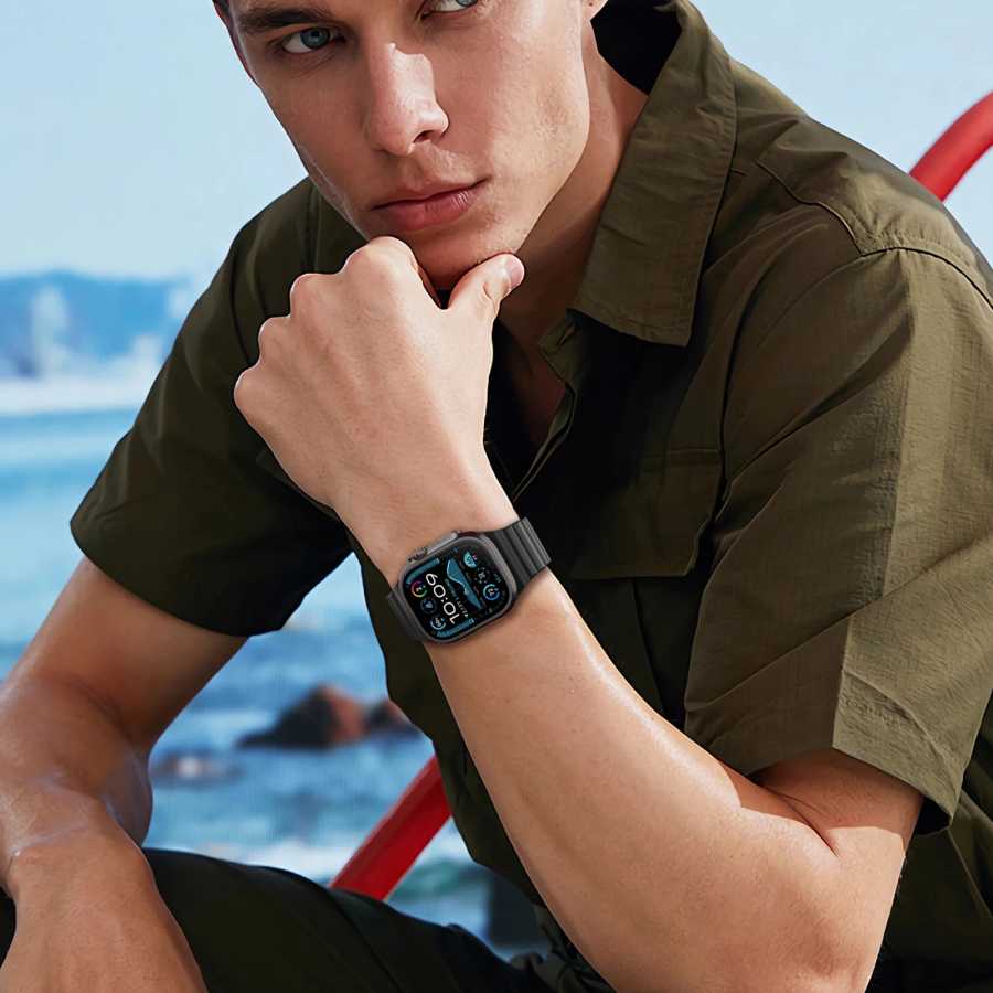 Фотография №5 товара Спортивный силиконовый ремешок для Apple Watch 44 мм, 40 мм,