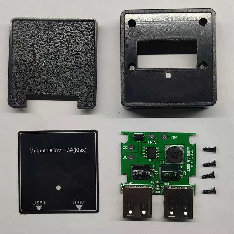 5V 3A Солнечная панель Power Bank Dual USB Charge Регулятор напряжения Зарядное устройство 4. 27*4,18*1,27см Сетевое оборудование