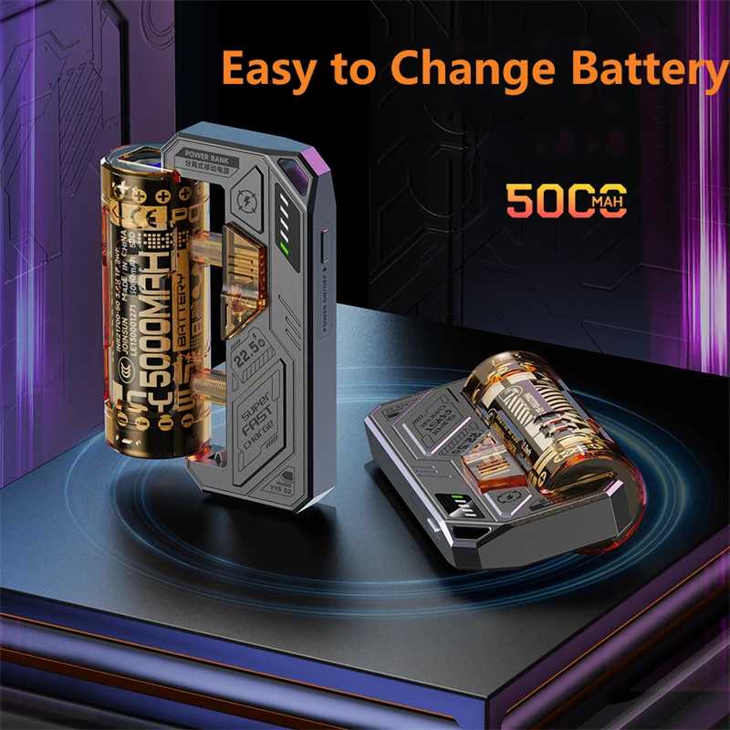 Портативный внешний аккумулятор, запасная батарея, мини-Powerbank, сменная батарея, быстрое зарядное устройство 22,5 Вт для Huawei P30, Samsung, iPhone, зарядное устройство Аксессуары для мобильных телефонов