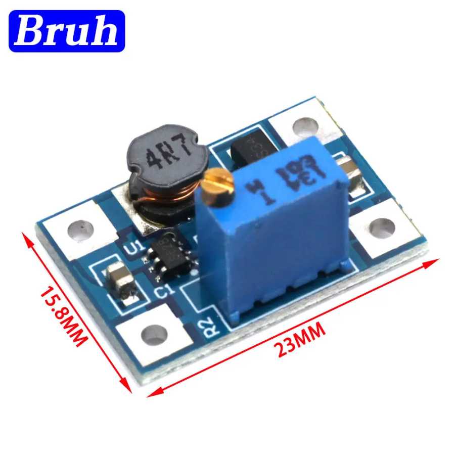 Фотография №5 товара DC-DC 2-24V to 2-28V Step Up Регулируемый силовой модуль Step