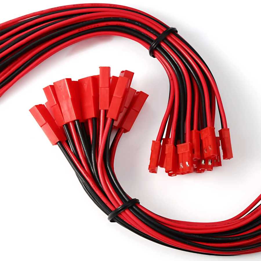 10 пар 20 AWG JST разъем 2-контактный разъем-папа, подходит для светодиодной ленты, пульт дистанционного управления, игрушечный аккумулятор Электрика