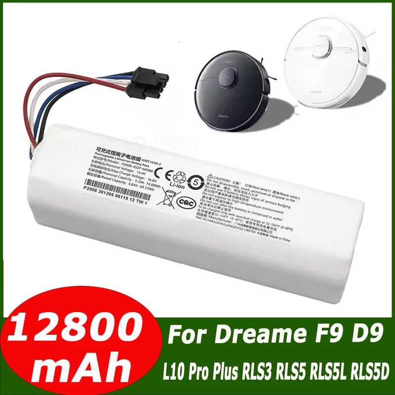 100% оригинальный аккумулятор для робота-пылесоса Dreame D9 F9 L10 L10 Pro, литий-ионный аккумулятор 12800 мАч 4INR19/66-2 Аксессуары и запчасти