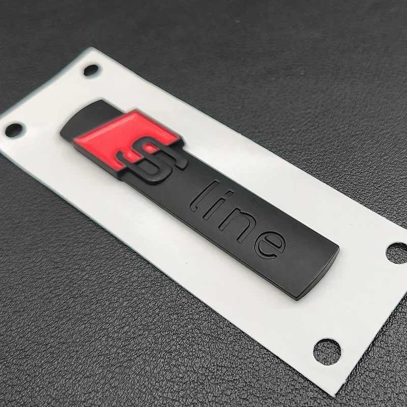 Фотография №4 товара 2 шт. 3D ABS Chrome Black Sline Logo SLine Emblem