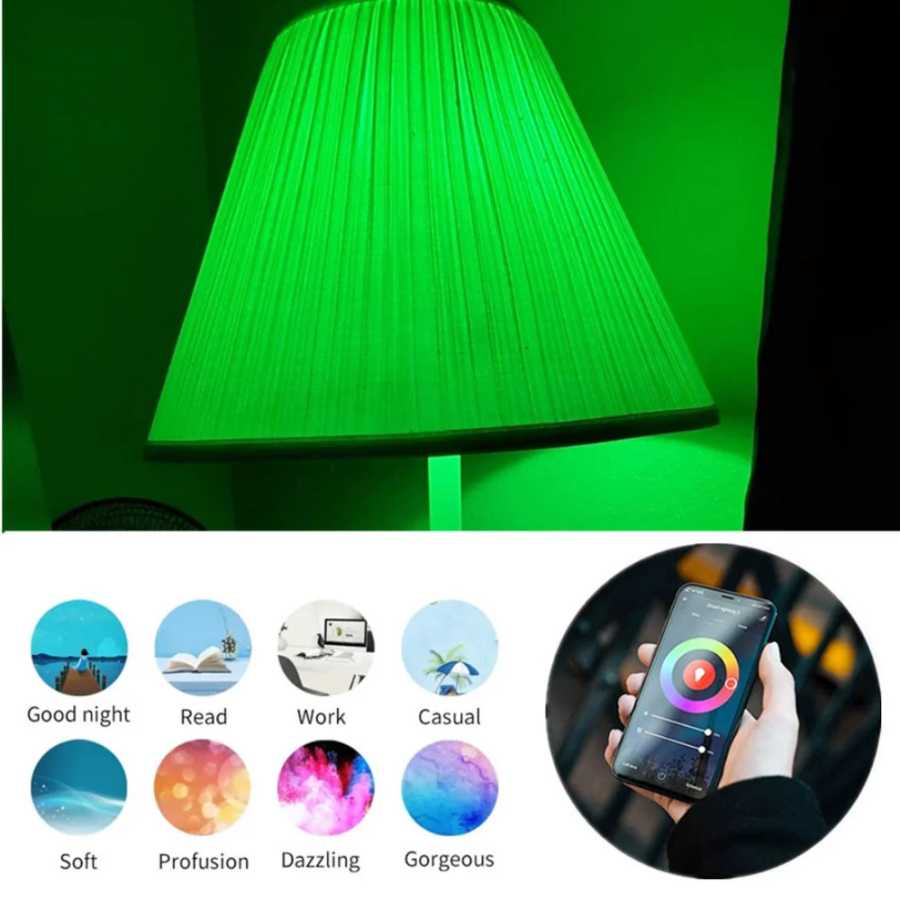 Фотография №2 товара 8 шт., 15 Вт, Wi-Fi, умная лампа E27, светодиодная RGB