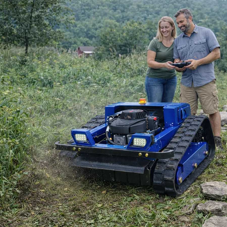 Индивидуальный заказ 45 &deg; Газонокосилка с дистанционным управлением, сертифицированная CE/EPA, с промышленным 4-тактным двигателем для ухода за газонами на открытом воздухе Сельскохозяйственная техника и расходные материалы