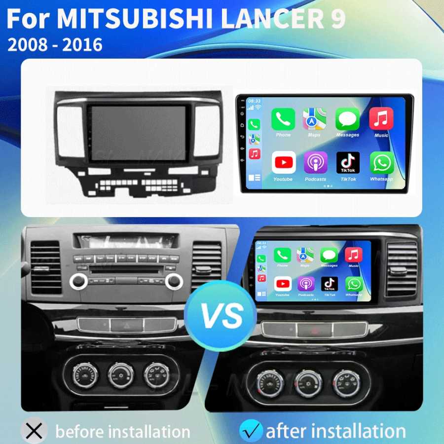 Фотография №1 товара Автомагнитола Android 16 для MITSUBISHI LANCER 9 10 X 2008-2016,