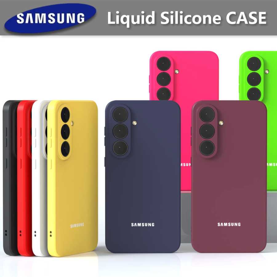 Чехол из жидкого силикона с эффектом Soft-Touch для Samsung Galaxy S26, S25, S24, S23, S22, S21, S20, S25 FE, S26 Ultra, S26 Plus, S24FE, полное покрытие Чехлы и чехлы для мобильных телефонов