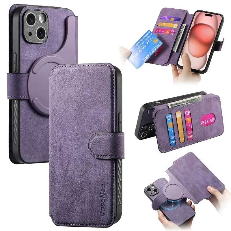 Фотография №1 товара for Magsafe Flip Leather Cover For Xiaomi 14T Pro Removable