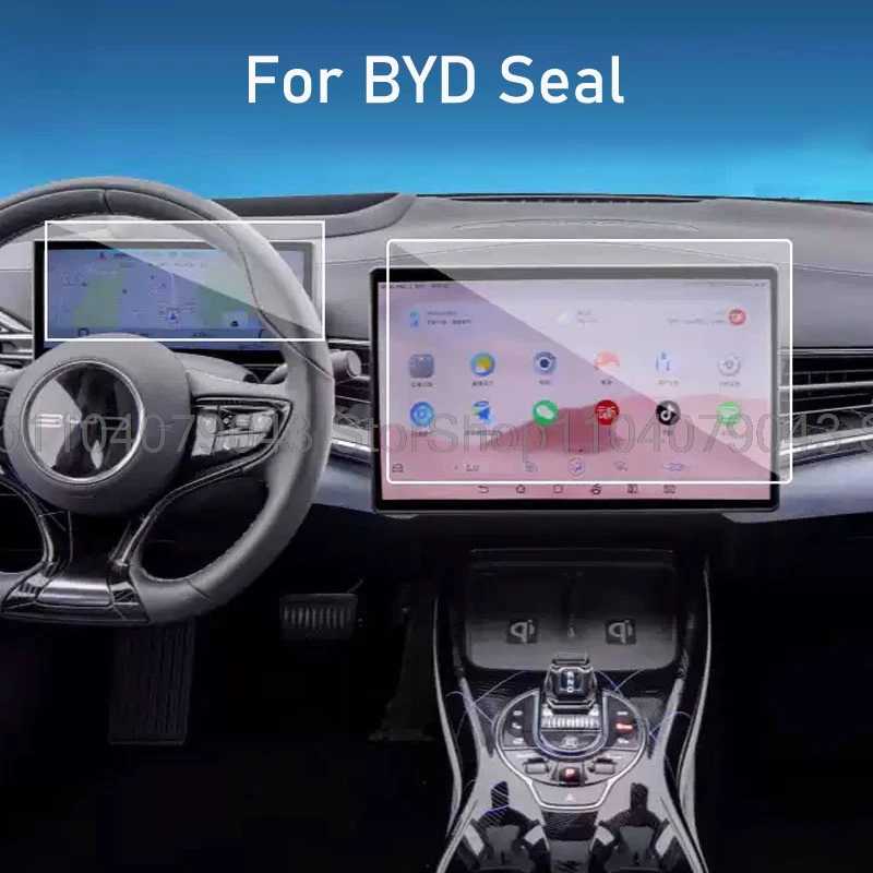 Защитная пленка из закаленного стекла для BYD Seal 15,6 дюйма 2023, автомобильная GPS-навигация, защитная пленка, ЖК-экран, фитинг против царапин Аксессуары для салона