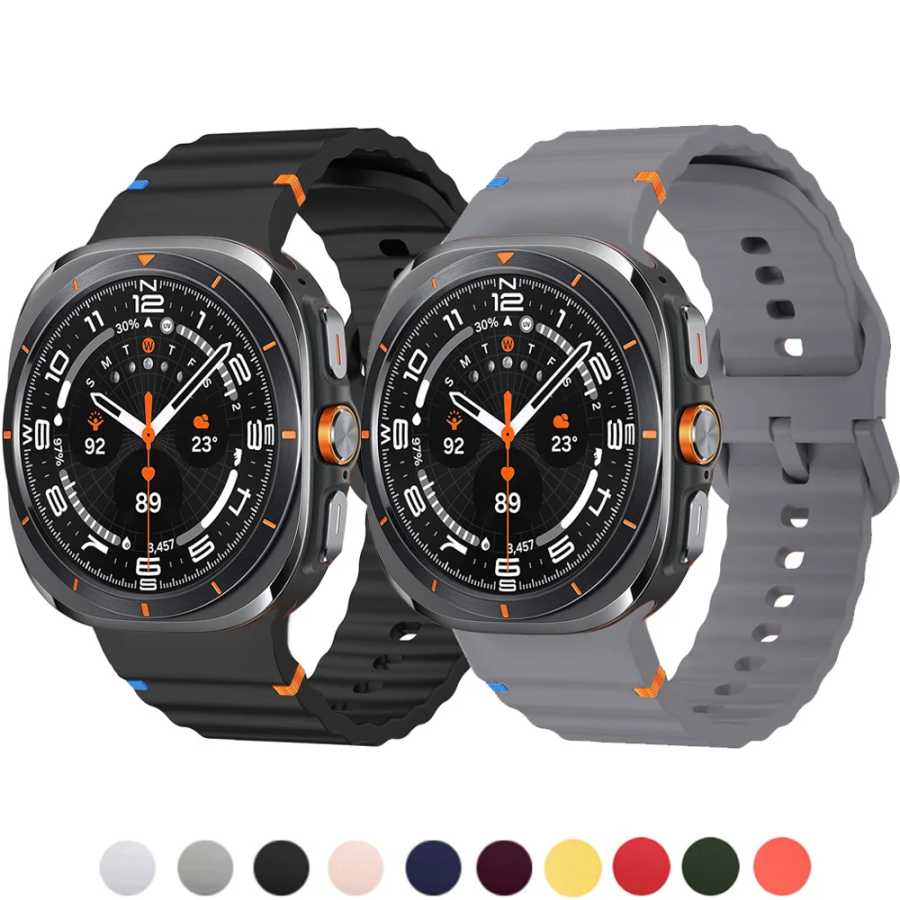 Ремешок для Samsung Galaxy Watch 8 ultra 6/6 Classic/5 pro/4 44 мм 40 мм 43 мм 46 мм Силиконовый браслет correa Galaxy Watch 7, ремешок 47 мм Аксессуары для часов