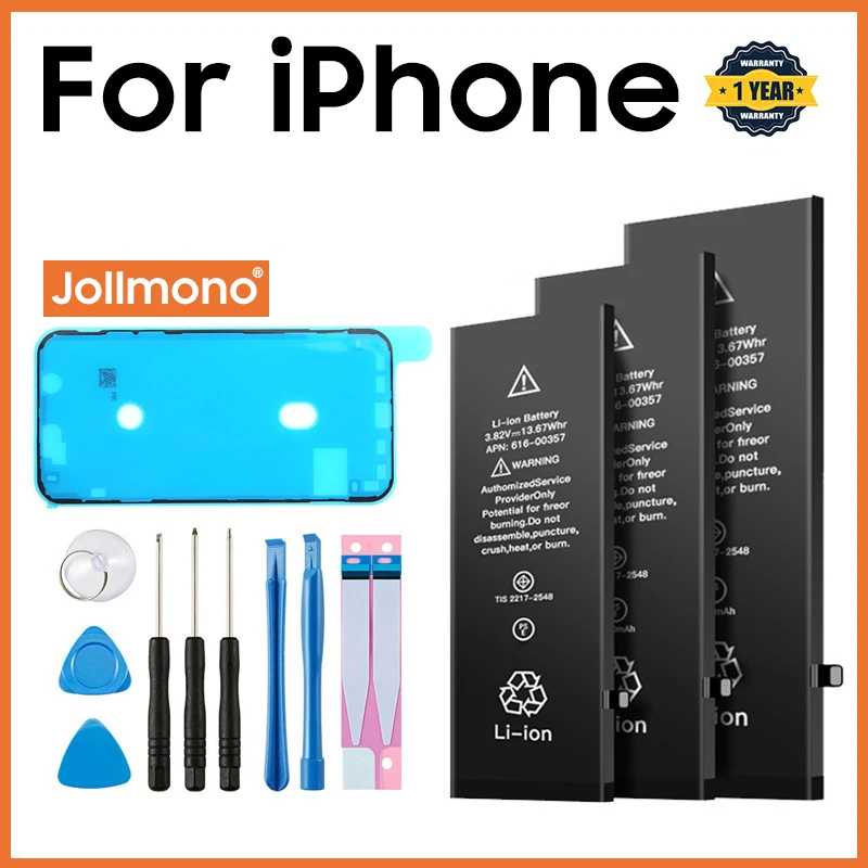 2024 аккумулятор для телефона Apple 5 6 S 7 8plus X Xr Xs Max 11 12 Pro 13 14 plus Сменная батарея для iphone 7 аккумуляторы Детали для мобильных телефонов