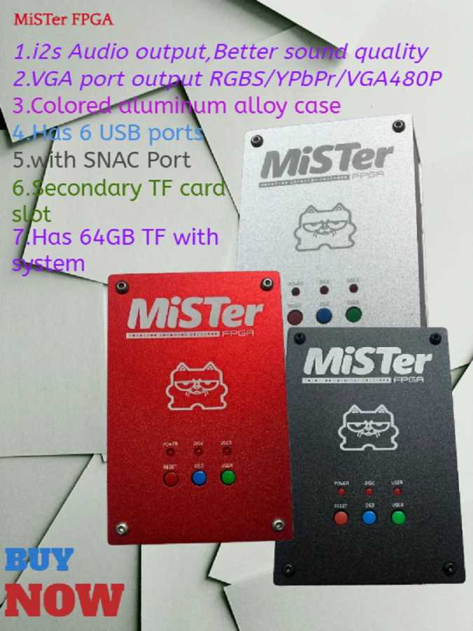 Игровые консоли Mister Fpga в стиле ретро Cyclone V SoC Плата разработки FPGA с TF-картой 64 ГБ Культурные производные (Канцелярские товары)