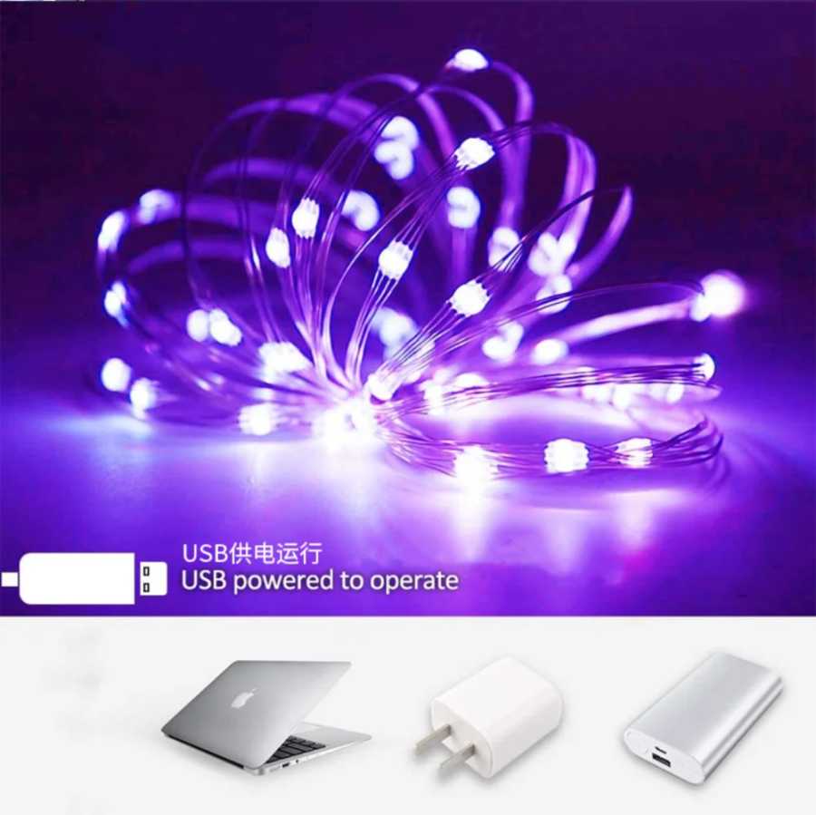 Фотография №3 товара 5/10/20 м USB светодиодные гирлянды из медной серебряной проволоки, гирлянда,