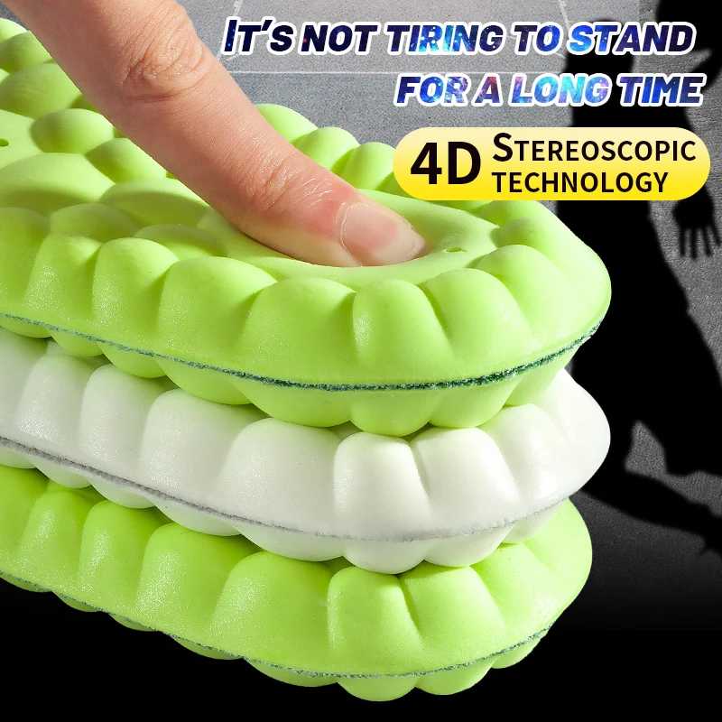Спортивные стельки 4D латексные супермягкие высокоэластичные подушечки для обуви Небольшой дезодорант Подушка Поддержка свода стопы Стельки для бега Стелька для ног Аксессуары для обуви