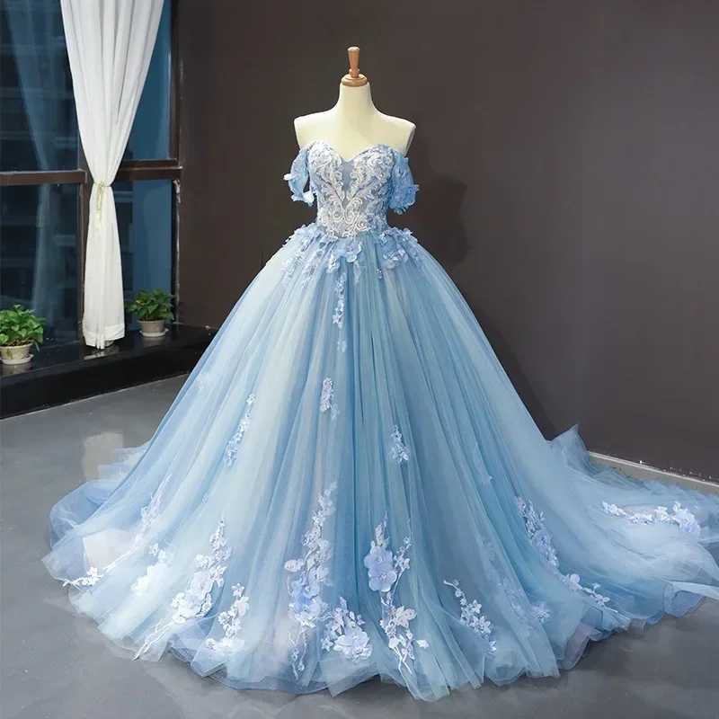 Фотография №1 товара Синие платья Quinceanera, новое классическое платье принцессы для выпускного вечера