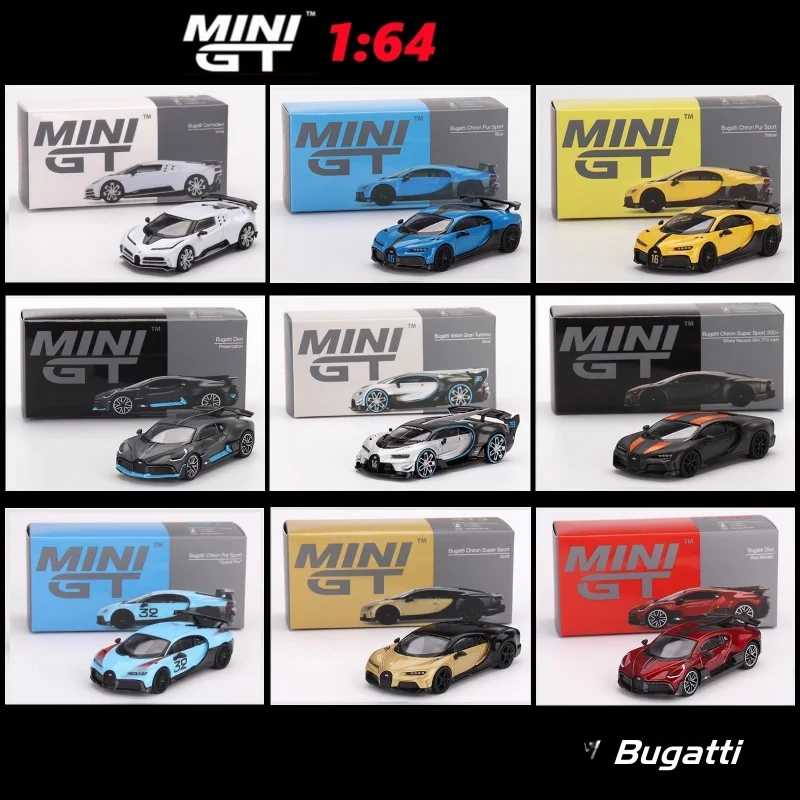 Миниатюрная модель MINI GT 1:64 428 Chiron/Divo/Centodieci из литого сплава, украшение для взрослых, игрушка для мальчиков, детский праздничный подарок Играйте в транспортные средства и модели