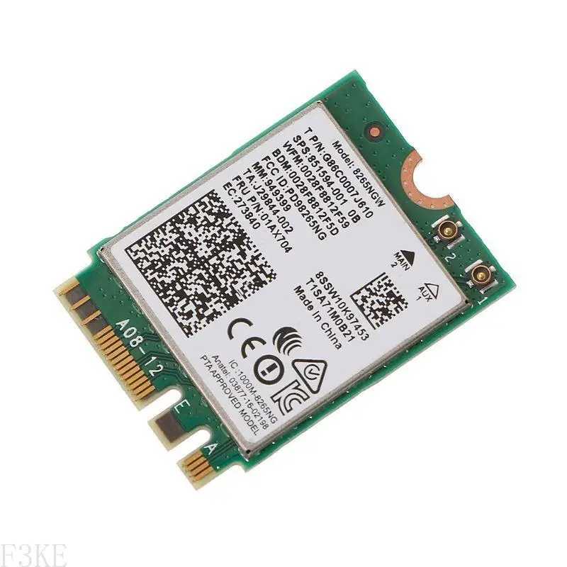 F3KE Двойной полосовой беспроводной NGFF WiFi Card для 8265 AC AC8265 8265NGW для M.2 2,4/5 Сетевое оборудование