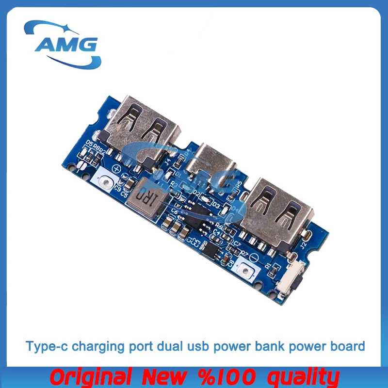 1-20 штук H.X.Y Micro/Type-C USB 5V 2.4A Двойная USB-плата зарядного устройства для аккумуляторов 18650 с функцией повышения напряжения, аксессуары для мобильных повербанков и телефонов, для самостоятельной сборки (DIY Активные компоненты