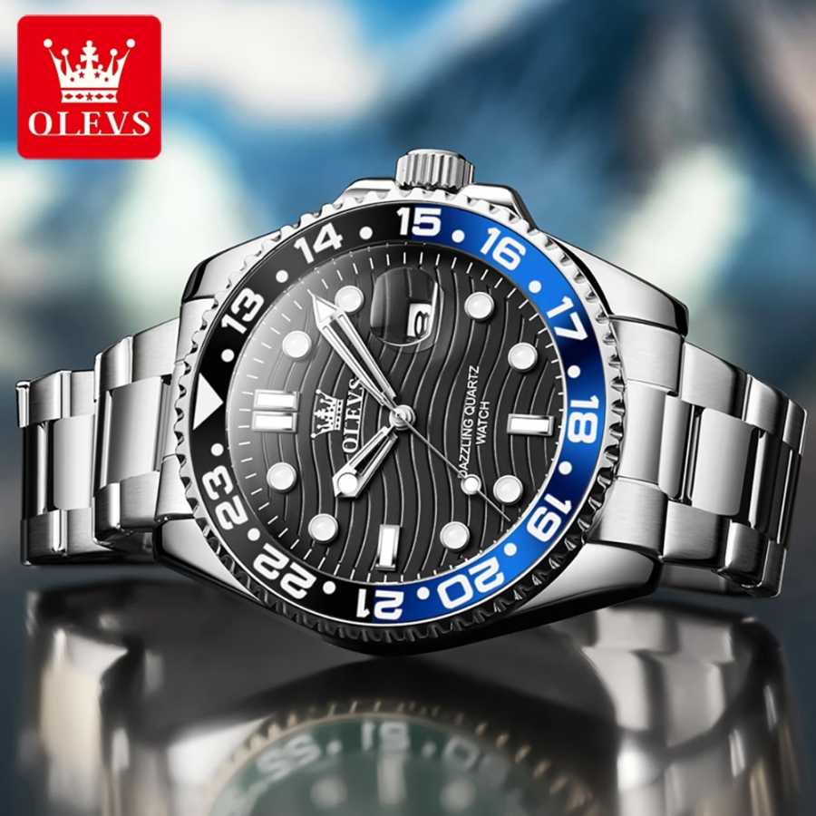 Фотография №1 товара OLEVS 3610, мужские часы, модные оригинальные серии для дайвинга, водонепроницаемые,