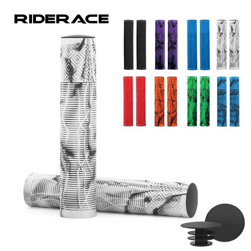 RIDERACE 165 мм велосипедные ручки удлиняющие нескользящие мягкие резиновые чехлы на руль велосипеда для скутера 22,2 мм BMX Mtb ручки Велоспорт