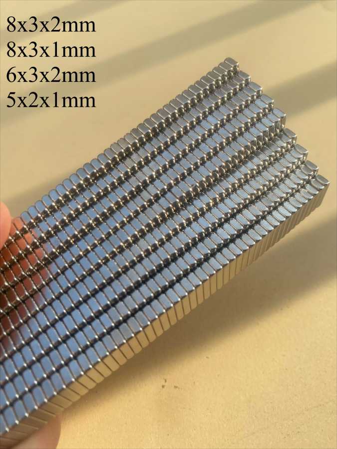 N52 8x3x2 8x3x1 6x3x2 5x2x1 сильный неодимовый мощный квадратный прямоугольный магнит крошечный стандартный размер Ndfeb доска DIY Gear Крепеж и скобяные изделия