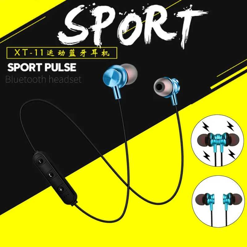 Фотография №4 товара Спортивные магнитные стереонаушники Bluetooth с HD-микрофоном, беспроводная спортивная Гарнитура, наушники