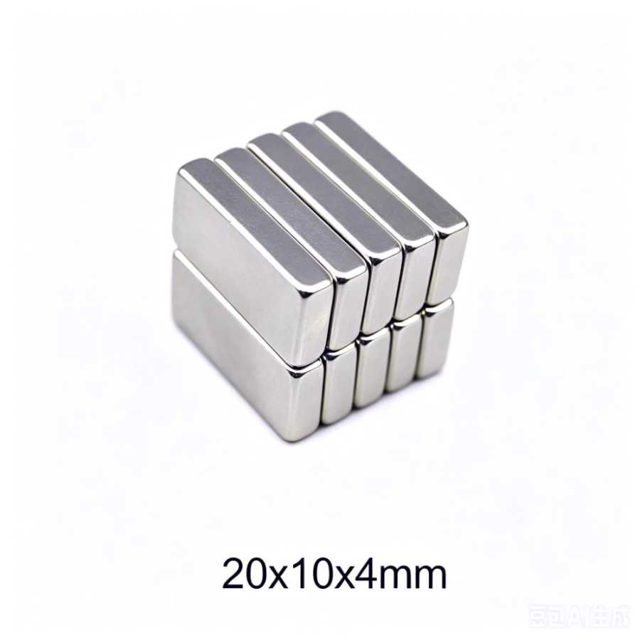 Фотография №1 товара Мощный квадратный неодимовый магнит 20x10x4 мм, NdFeB, 20*10*4 мм, редкоземельный