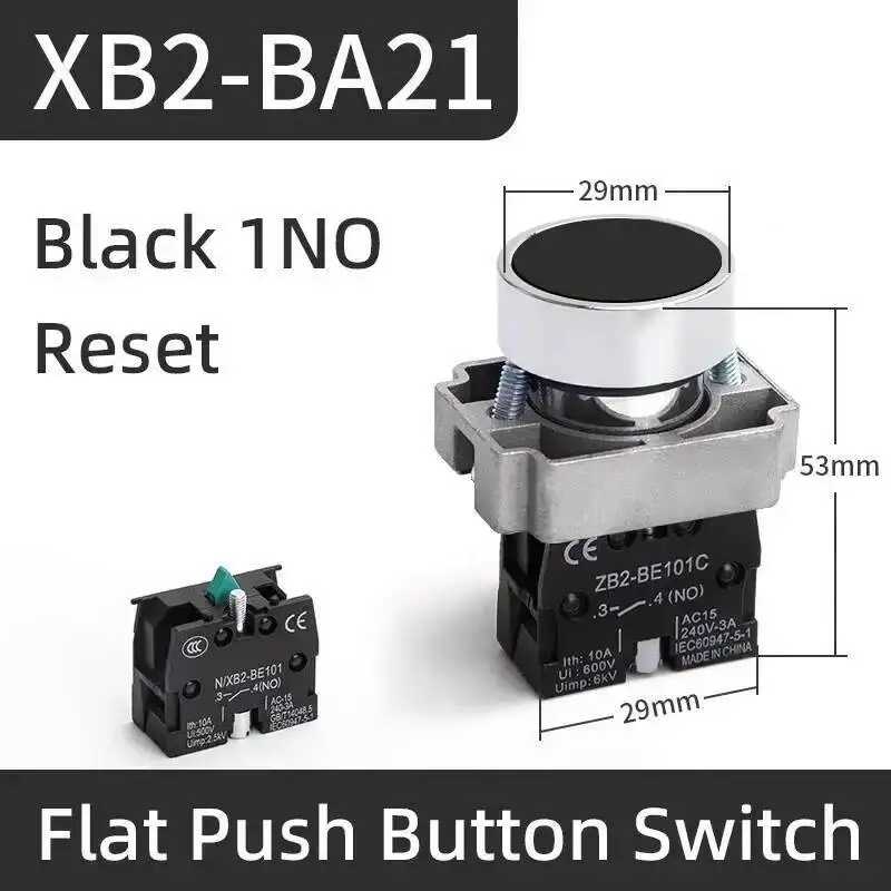 Фотография №4 товара XB2-BA31C BA31C Плоская головка 22 мм Зеленый Красный Желтый Сброс