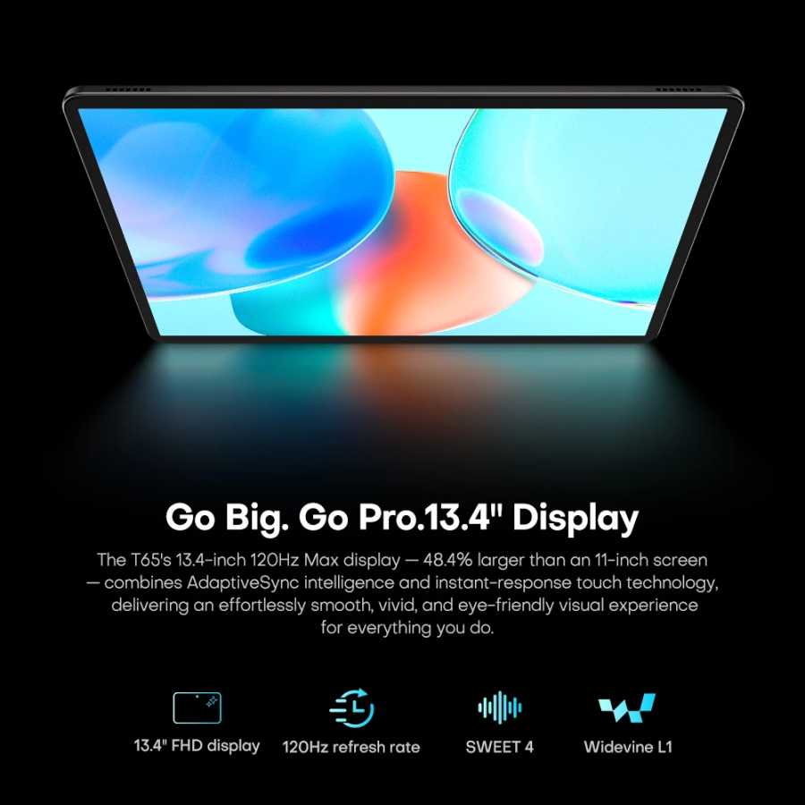 Фотография №3 товара Планшет Teclast T65, 13.4 дюйма, 2K, 120 Гц дисплей, Unisoc