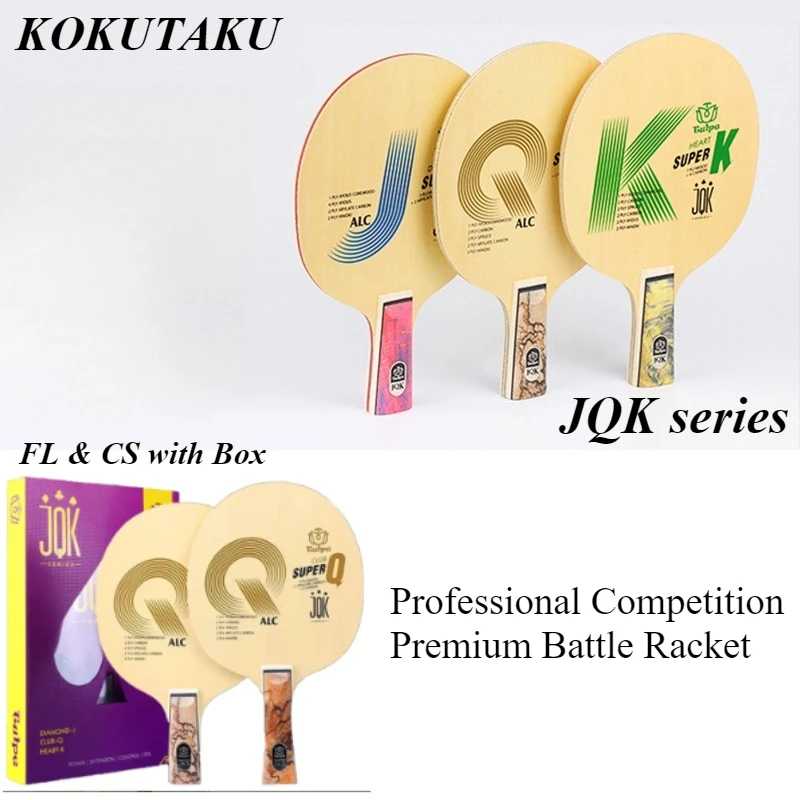 Оригинальная ракетка для настольного тенниса KOKUTAKU TULPE 7 Wood 2 Carbon FL & CS с коробкой Fiber Advanced Blade Профессиональная ракетка для настольного тенниса Спортивные ракетки