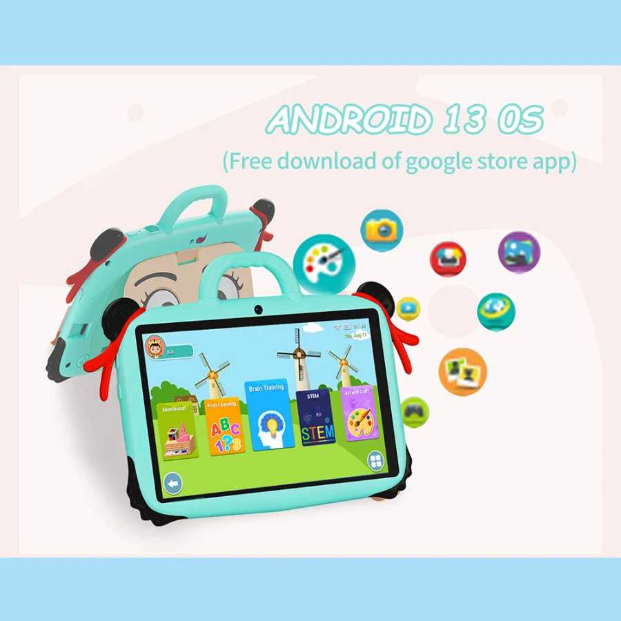 Фотография №4 товара Портативный детский планшет на Android 13, 4 ГБ ОЗУ