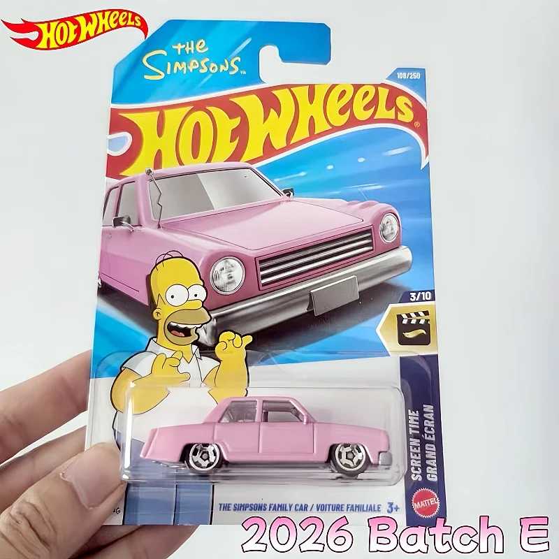 Оригинальные коллекционные модели автомобилей Hot Wheels 2026 E 1/64 Mainline Series: Симпсоны, Pagani, Audi, Mazda, Dodge. Литые под давлением игрушечные машинки. Играйте в транспортные средства и модели