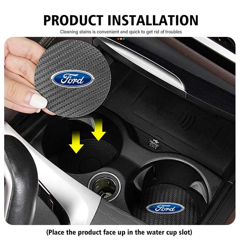 Фотография №1 товара Для Ford 2 шт. автомобильный логотип подставка для чашки воды