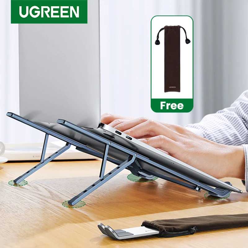 UGREEN Подставка Для Ноутбука Держатель для Macbook Air Pro складная алюминиевая вертикальная подставка для ноутбука поддержка Macbook Pro Подставка для планшета Аксессуары для ноутбуков