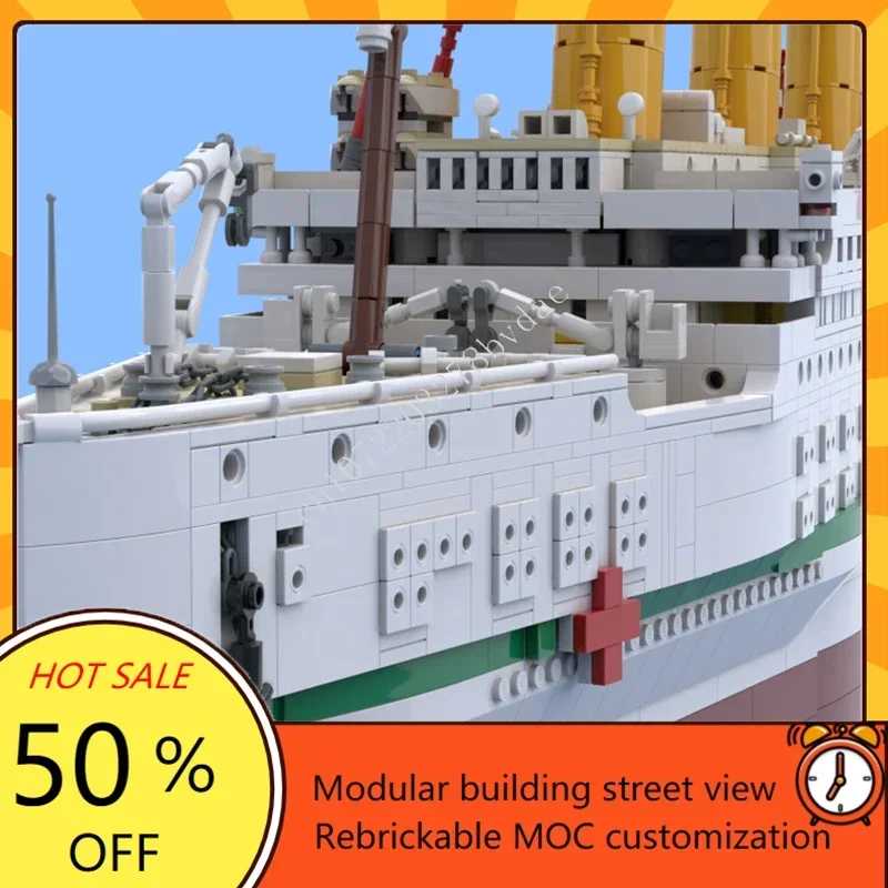 Фотография №2 товара 9970 шт. MOC HMHS Britannic Горячие головоломки Модель военного корабля