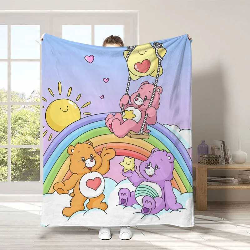 Фотография №2 товара Новое Милое Мультяшное Одеяло с Принтом Care Bears, Креативное, Теплое,