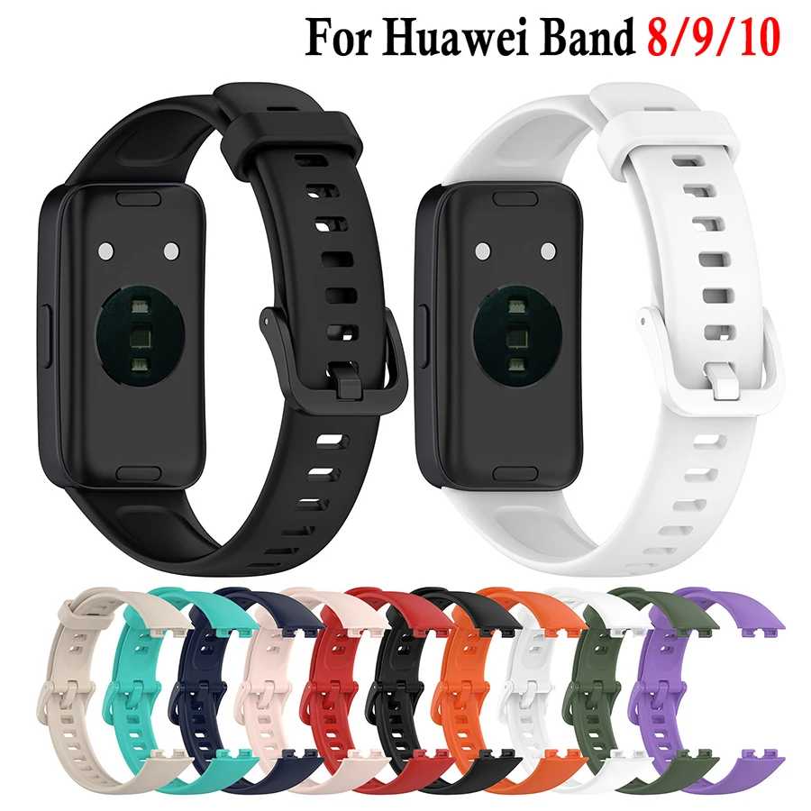 Ремешок для Huawei Band 8 9 10, аксессуары для браслетов, сменный ремешок для умных часов, силиконовый браслет, ремешок для Huawei Band 8 9 10 Correas Умная электроника