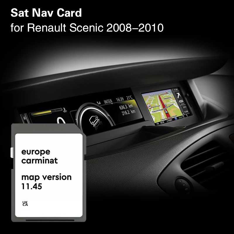 Автомобильный сегмент 11.45 для Renault Scenic 2008 2010, автомобильная GPS SD-карта, Англия, Франция, Италия, Германия, Испания, Польша, Нидерланды, UA Видеоигры и аксессуары