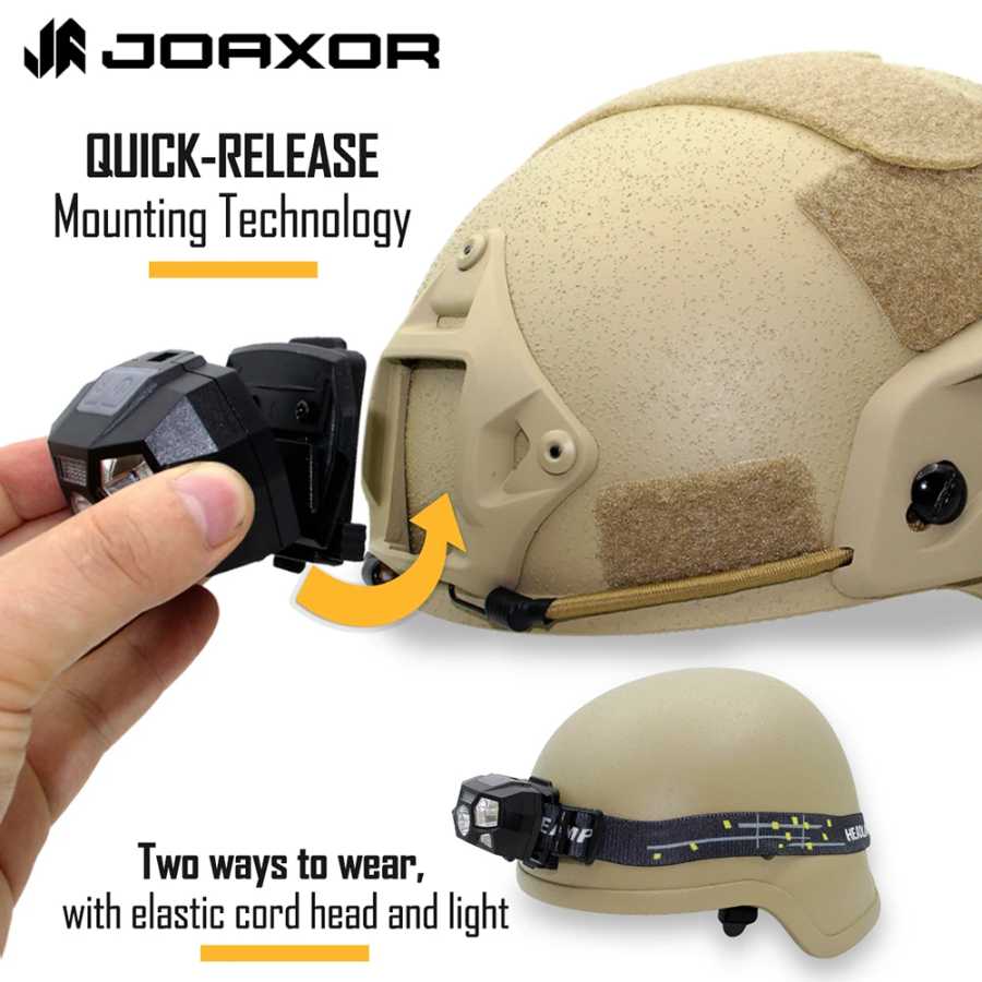 Фотография №1 товара JOAXOR Тактический шлем FAST MICH, сигнальный светильник, датчик света, налобный