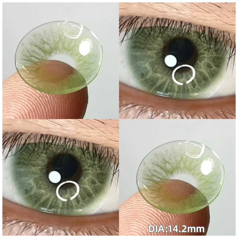 OVOLOOK 1 пара (2 шт.) линзы по рецепту с диоптриями, цветные контактные линзы для глаз, красивые синие, зеленые линзы цвета глаз, близорукость Забота о здоровье