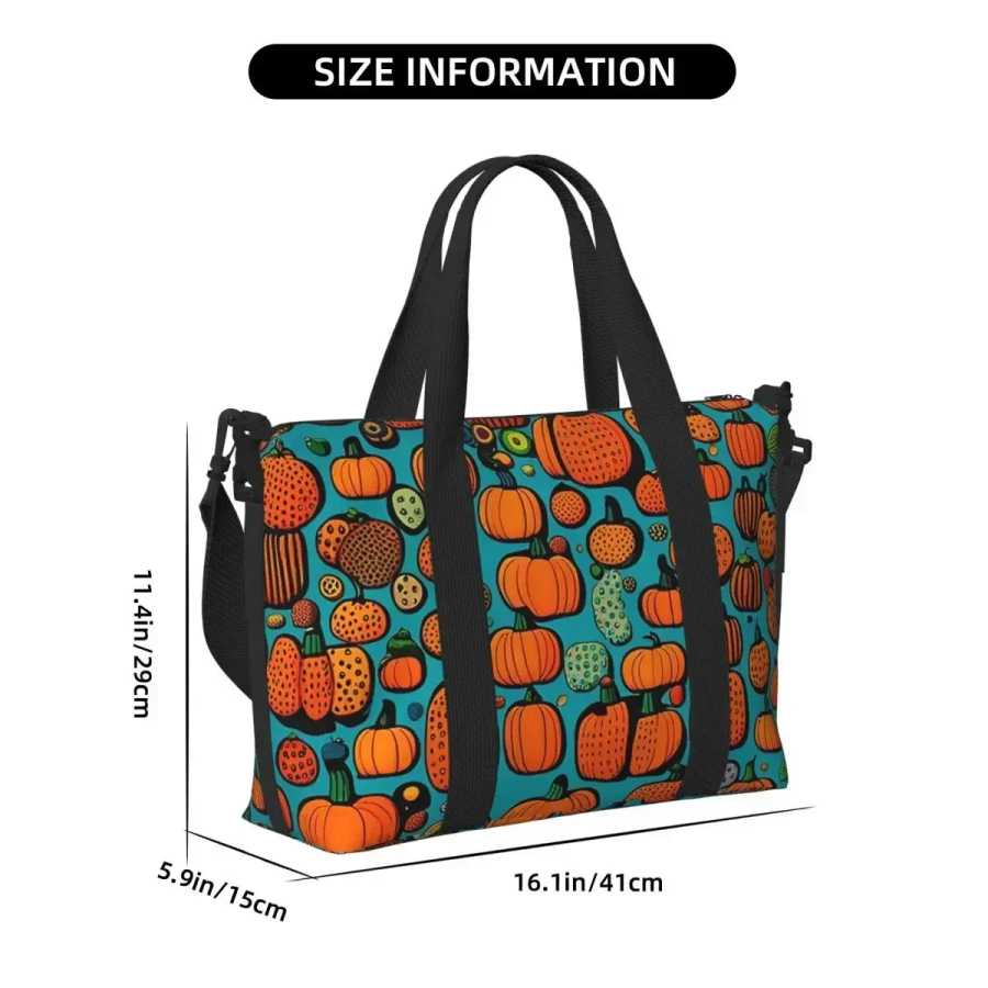 Фотография №2 товара Сумка-тоут Yayoi Kusama Polka Pumpkin для пляжа и путешествий, большая