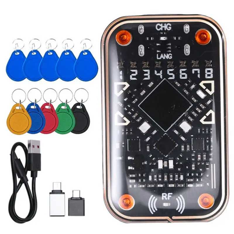 Эмулятор считывателя смарт-чипов RFID SCLS Chameleon Ultra V2.0 + 5 брелоков CUID/UID, 125 кГц, 13,56 МГц, дубликатор для декодирования карт Доступ к автоматизации здания