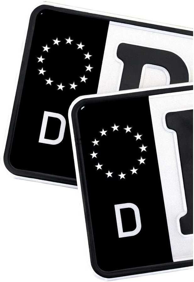 2 х номерной знак, черная наклейка D E GB NL PL DK CZ SK EU, полевая пленка, черный автомобильный прицеп, караван, автобус, подходит для всех стандартных размеров, винил Внешние аксессуары